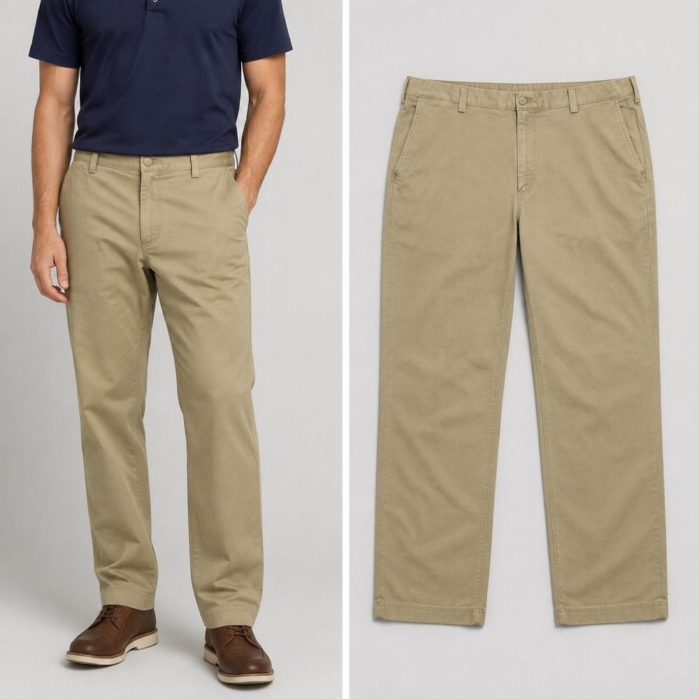Duluth Trading DuluthFlex Ballroom Relaxed Fit Khaki Pant 42x30 Utility Workwear
